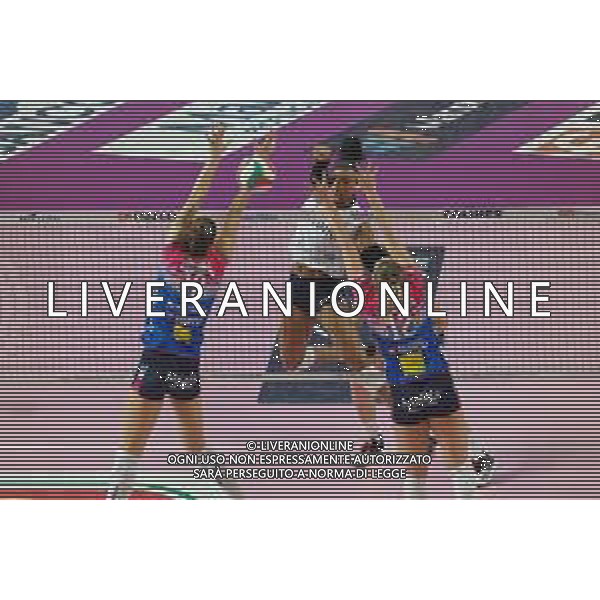 Campionato di Volley Serie A1 Femminile 2019/2020 Novara, Italia 26/01/2020 Igor Gorgonzola Novara vs Lardini Filottrano Nella foto: Schiacciata di Nia Grant, 7 (Lardini Filottrano) © Salvo Barbagallo - Alessio Marini / AGENZIA ALDO LIVERANI SAS