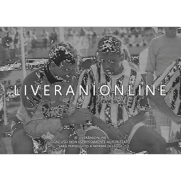 1993 MACOLIN-SVIZZERA RITIRO JUVENTUS CALCIO NELLA FOTO ANGELO PERUZZI CON ROBERTO BAGGIO AG ALDO LIVERANI SAS