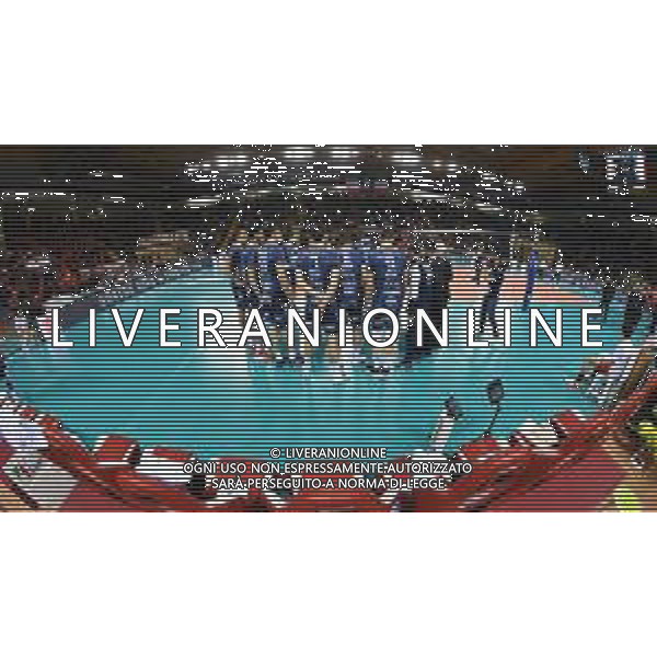 Volley Champions League Men 2019/2020 Civitanova Marche, Italia 26/01/2020 Cucine Lube Civitanova vs Itas Trentino Nella foto: Itas Trentino scende in campo ©Roberto Bartomeoli- Alessio Marini / AGENZIA ALDO LIVERANI SAS