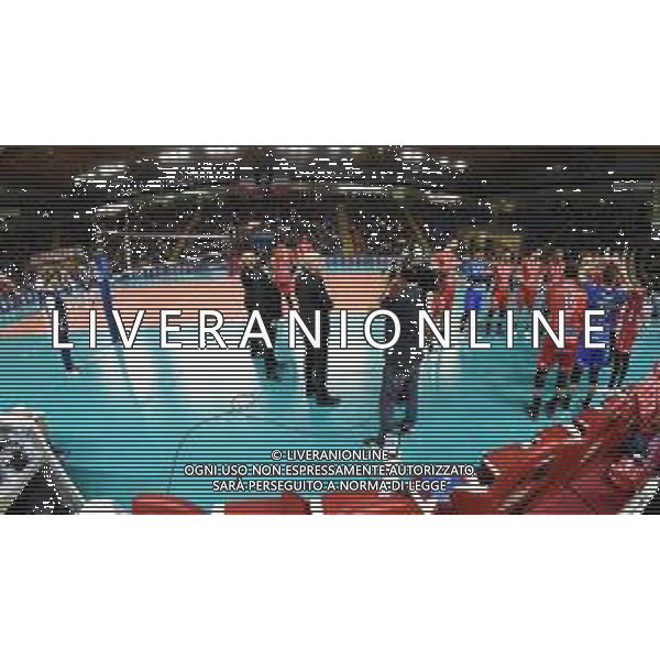Volley Champions League Men 2019/2020 Civitanova Marche, Italia 26/01/2020 Cucine Lube Civitanova vs Itas Trentino Nella foto: Cucine Lube Civitanova scende in campo ©Roberto Bartomeoli- Alessio Marini / AGENZIA ALDO LIVERANI SAS
