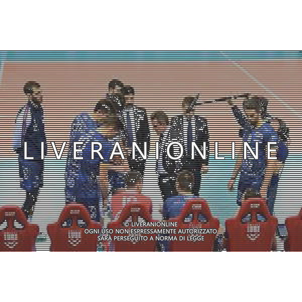 Volley Champions League Men 2019/2020 Civitanova Marche, Italia 26/01/2020 Cucine Lube Civitanova vs Itas Trentino Nella foto: Time-out Itas Trentino ©Roberto Bartomeoli- Alessio Marini / AGENZIA ALDO LIVERANI SAS