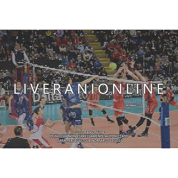 Volley Champions League Men 2019/2020 Civitanova Marche, Italia 26/01/2020 Cucine Lube Civitanova vs Itas Trentino Nella foto: Schiacciata Djuric Mitar (Itas Trentino) ©Roberto Bartomeoli- Alessio Marini / AGENZIA ALDO LIVERANI SAS
