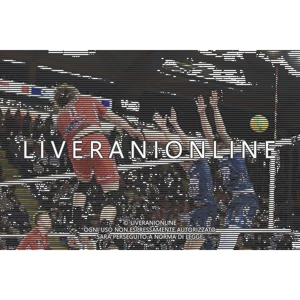 Volley Champions League Men 2019/2020 Civitanova Marche, Italia 26/01/2020 Cucine Lube Civitanova vs Itas Trentino Nella foto: Schiacciata Rychlicki Kamil (Cucine Lube Civitanova) ©Roberto Bartomeoli- Alessio Marini / AGENZIA ALDO LIVERANI SAS