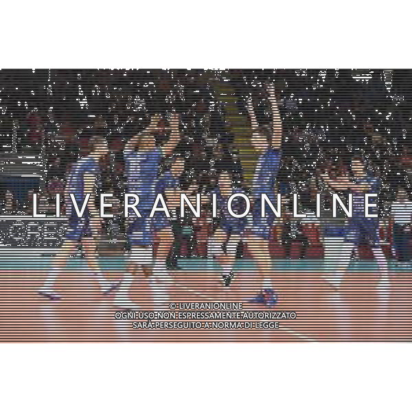 Volley Champions League Men 2019/2020 Civitanova Marche, Italia 26/01/2020 Cucine Lube Civitanova vs Itas Trentino Nella foto: Esultanza Itas Trentino foto roberto batomeoli-alessio marini-ag aldo liverani sas