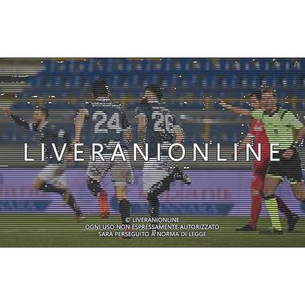 Campionato di Calcio Serie C - Lega Pro 2019/2020 Cava dei Tirreni, Italia 25/01/2020 Cavese vs Teramo Nella foto: Emmanuele Matino (26) Cavese 1919 esulta dopo aver messo a segno il goal dell 1 0 FOTO ANDREA D\'AMICO-ALESSIO MARINI-AG ALDO LIVERANI SAS