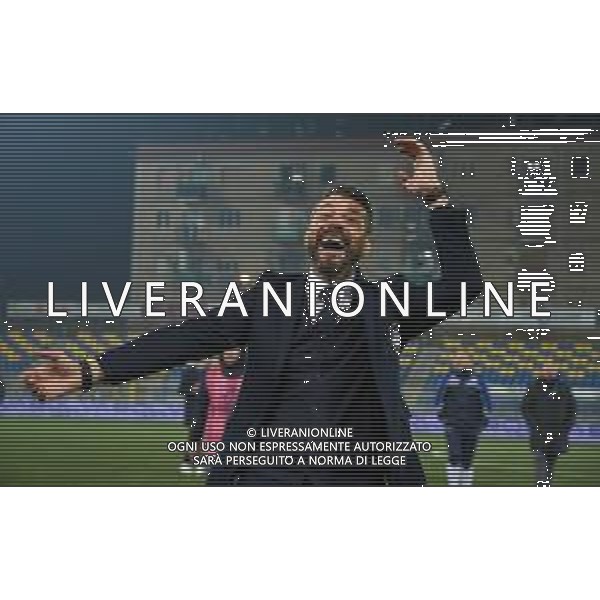 Campionato di Calcio Serie C - Lega Pro 2019/2020 Cava dei Tirreni, Italia 25/01/2020 Cavese vs Teramo Nella foto: Il tecnico della Cavese 1919 Salvatore Campilongo esulta a fine gara FOTO ANDREA D\'AMICO-ALESSIO MARINI-AG ALDO LIVERANI SAS