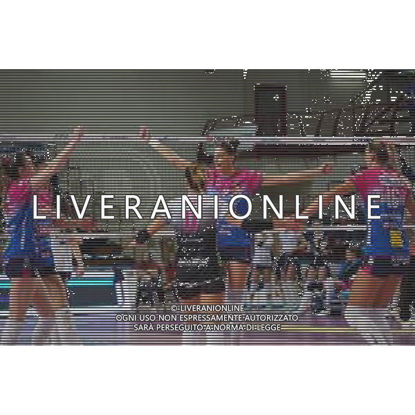 Campionato di Volley Serie A1 Femminile 2019/2020 Novara, Italia 26/01/2020 Igor Gorgonzola Novara vs Lardini Filottrano Nella foto: esultanza Jovana Brakocevic, 2 (Igor Gorgonzola Novara) e compagne FOTO SALVO BARBAGALLO-ALESSIO MARINI-AG ALDO LIVERANI SAS