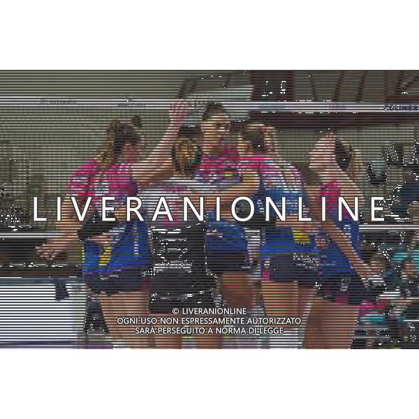 Campionato di Volley Serie A1 Femminile 2019/2020 Novara, Italia 26/01/2020 Igor Gorgonzola Novara vs Lardini Filottrano Nella foto: esultanza Igor Gorgonzola Novara FOTO SALVO BARBAGALLO-ALESSIO MARINI-AG ALDO LIVERANI SAS