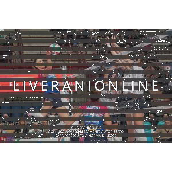 Campionato di Volley Serie A1 Femminile 2019/2020 Novara, Italia 26/01/2020 Igor Gorgonzola Novara vs Lardini Filottrano Nella foto: Tocco a rete di Stefana Veljkovic, 17 (Igor Gorgonzola Novara) FOTO SALVO BARBAGALLO-ALESSIO MARINI-AG ALDO LIVERANI SAS