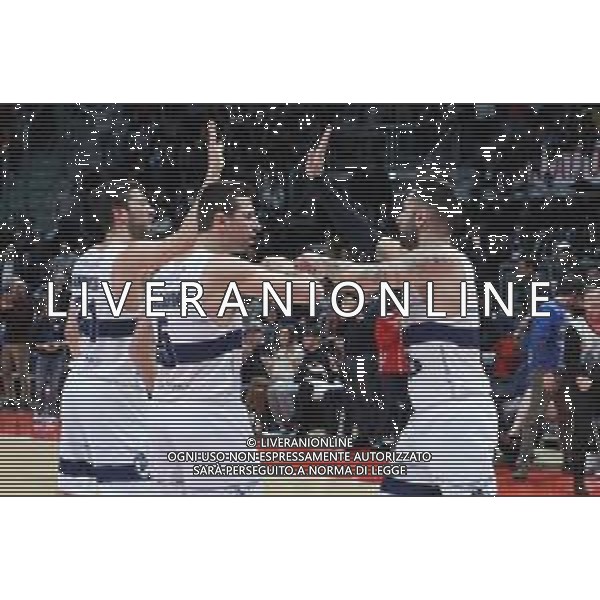 Campionato di Basket Serie A 2019/2020 Bologna, Italia 26/01/2020 Fortitudo Bologna vs Openjobmetis Varese Nella foto: Matteo Fantinelli, Daniele Cinciarini e Pietro Aradori (Fortitudo Pompea Bologna) FOTO MICHELE NUCCI-ALESSIO MARINI-AG ALDO LIVERANI SAS