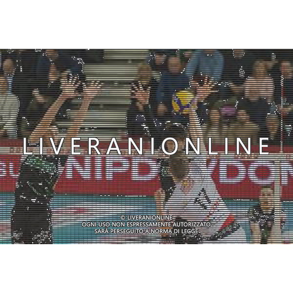 Campionato di Volley Superlega Serie A 2019/2020 Padova, Italia 26/01/2020 Kioene Padova vs Globo Banca Popolare del Frusinate Sora Nella foto: schiacciata di Radzinov Miskevich, Globo banca popolare del frusinate sora foto valeria lippera-alessio marini-ag aldo liverani sas