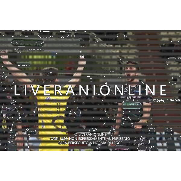 Campionato di Volley Superlega Serie A 2019/2020 Padova, Italia 26/01/2020 Kioene Padova vs Globo Banca Popolare del Frusinate Sora Nella foto: Esultanza di Luigi Randazzo e Santiago Danani foto valeria lippera-alessio marini-ag aldo liverani sas