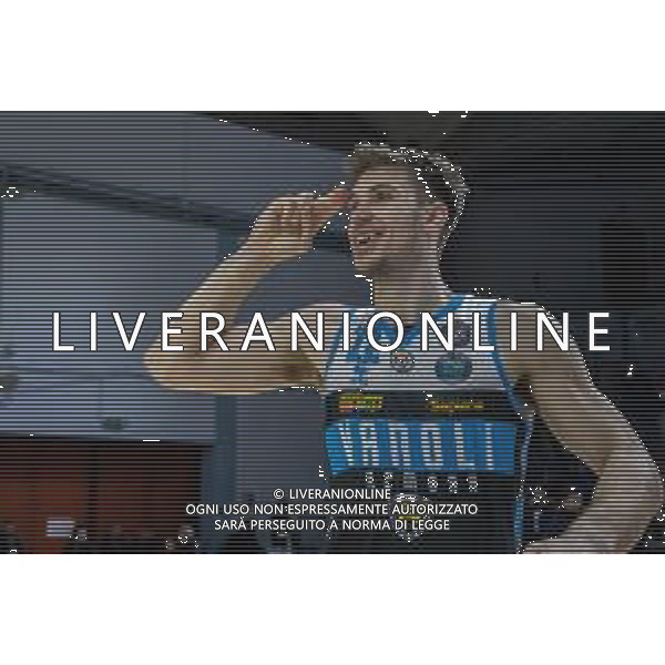 Campionato di Basket Serie A 2019/2020 Cremona, Italia 26/01/2020 Vanoli Basket Cremona vs Virtus Roma Nella foto: Ethan Happ della Vanoli Cremona festeggia uscendo dal campo FOTO MATTEO CASONI-ALESSIO MARINI-AG ALDO LIVERANI SAS