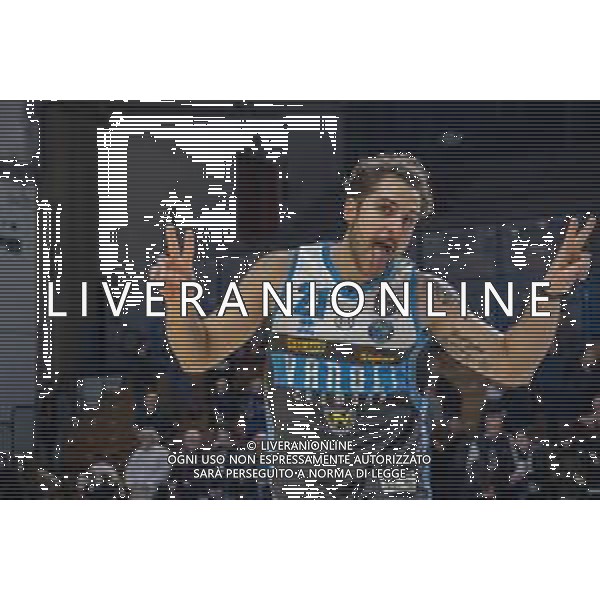 Campionato di Basket Serie A 2019/2020 Cremona, Italia 26/01/2020 Vanoli Basket Cremona vs Virtus Roma Nella foto: Niccolo\' De Vico della Vanoli Cremona festeggia a fine partita FOTO MATTEO CASONI-ALESSIO MARINI-AG ALDO LIVERANI SAS