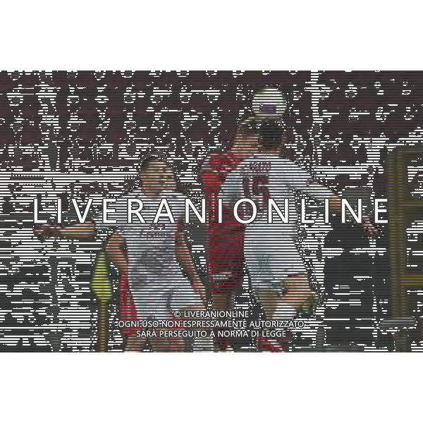Campionato di Calcio Serie B 2019/2020 Perugia, Italia 27/01/2020 Perugia vs Livorno Nella foto: caviglia hans nicolussi (n. 14 perugia calcio9 vs enrico del prato (n.15 centrocampista livorno calcio) FOTO LORIS CERQUIGLINI-ALESSIO MARINI-AG ALDO LIVERANI SAS