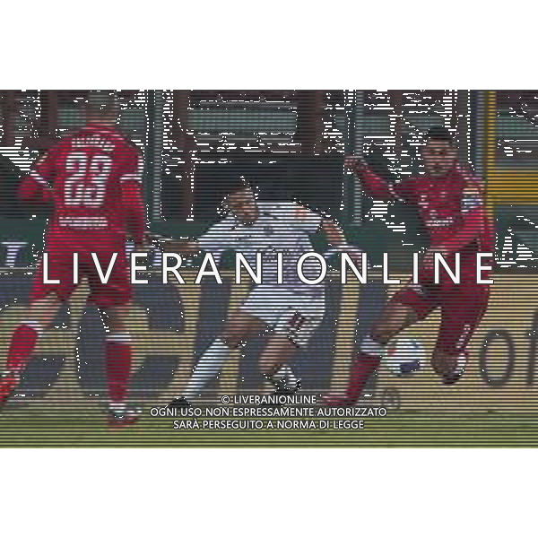 Campionato di Calcio Serie B 2019/2020 Perugia, Italia 27/01/2020 Perugia vs Livorno Nella foto: mendes murillo (n.11 attaccante livorno calcio) vs aleandro rosi (n.2 difensore perugia calcio) FOTO LORIS CERQUIGLINI-ALESSIO MARINI-AG ALDO LIVERANI SAS