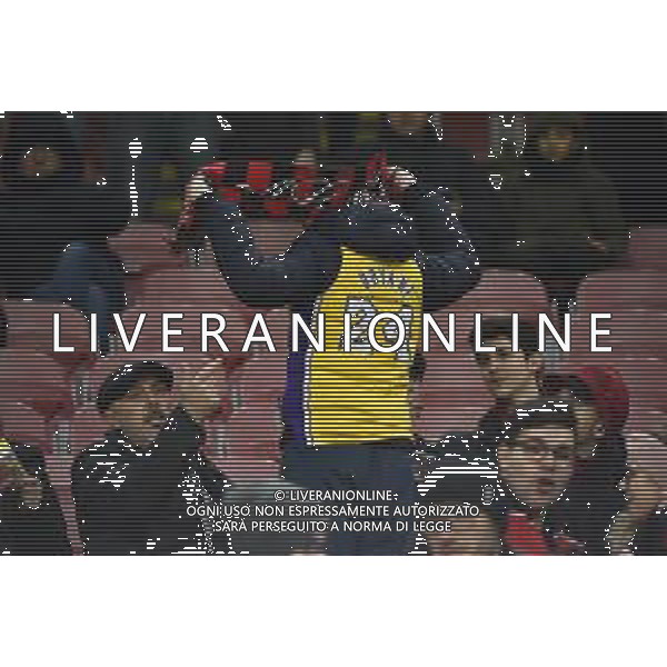 L\'omaggio di un tifoso milanista in ricordo di Kobe Bryant Milan vs Torino Coppa Italia - quarti di finale Milano 28-01-2020 Stadio Giuseppe Meazza - San Siro foto Roberto Garavaglia - ag. Aldo Liverani sas/ AGENZIA ALDO LIVERANI SAS