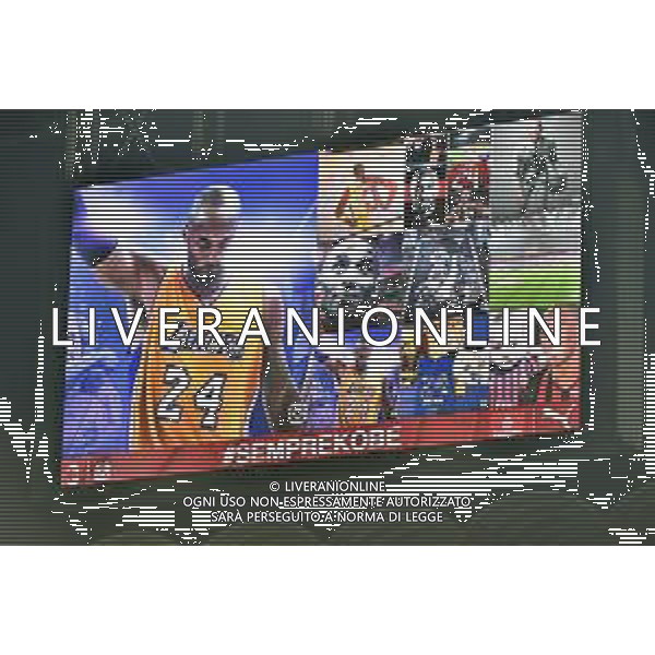 L\'omaggio in ricordo di Kobe Bryant Milan vs Torino Coppa Italia - quarti di finale Milano 28-01-2020 Stadio Giuseppe Meazza - San Siro foto Roberto Garavaglia - ag. Aldo Liverani sas / AGENZIA ALDO LIVERANI SAS