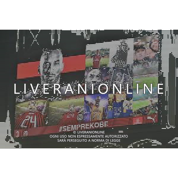 L\'omaggio in ricordo di Kobe Bryant Milan vs Torino Coppa Italia - quarti di finale Milano 28-01-2020 Stadio Giuseppe Meazza - San Siro foto Roberto Garavaglia - ag. Aldo Liverani sas / AGENZIA ALDO LIVERANI SAS
