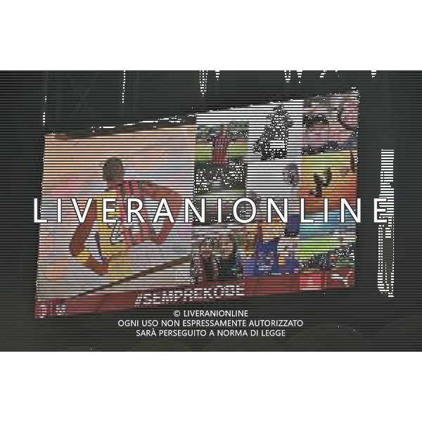 L\'omaggio in ricordo di Kobe Bryant Milan vs Torino Coppa Italia - quarti di finale Milano 28-01-2020 Stadio Giuseppe Meazza - San Siro foto Roberto Garavaglia - ag. Aldo Liverani sas / AGENZIA ALDO LIVERANI SAS