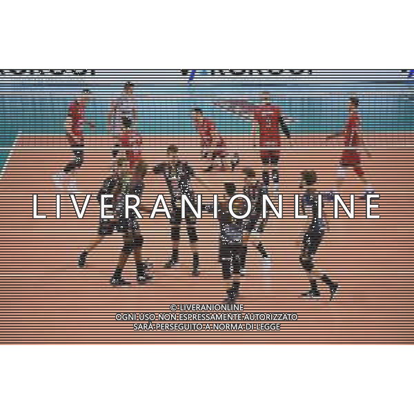Volley Champions League Men 2019/2020 Civitanova, Italia 28/01/2020 Cucine Lube Civitanova vs Jihostroj Ceske Budejovice Nella foto: Esultanza giocatori Cucine Lube Civitanova FOTO ROBERTO BATOMEOLI-ALESSIO MARINI-AG ALDO LIVERANI SAS