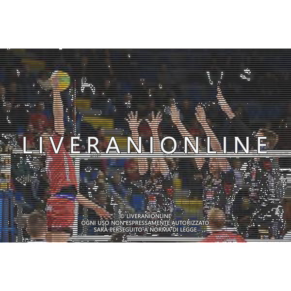 Volley Champions League Men 2019/2020 Civitanova, Italia 28/01/2020 Cucine Lube Civitanova vs Jihostroj Ceske Budejovice Nella foto: Schiacciata Mechkarov Martin (Jihostroj Ceske Budejovice) FOTO ROBERTO BATOMEOLI-ALESSIO MARINI-AG ALDO LIVERANI SAS