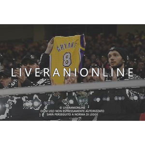 L\'omaggio dei tifosi in ricordo di Kobe Bryant Milan vs Torino Coppa Italia - quarti di finale Milano 28-01-2020 Stadio Giuseppe Meazza - San Siro foto Roberto Garavaglia - ag. Aldo Liverani sas / AGENZIA ALDO LIVERANI SAS