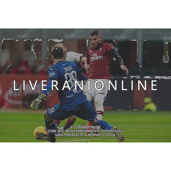 TIM Cup - Coppa Italia 2019/2020 Milano, Italia 28/01/2020 Milan vs Torino Nella foto: Salvatore Sirigu (Torino) parata su Theo Hernandez (Milan) FOTO FRANCESCO SCACCIANOCE -ALESSIO MARINI-AG ALDO LIVERANI SAS