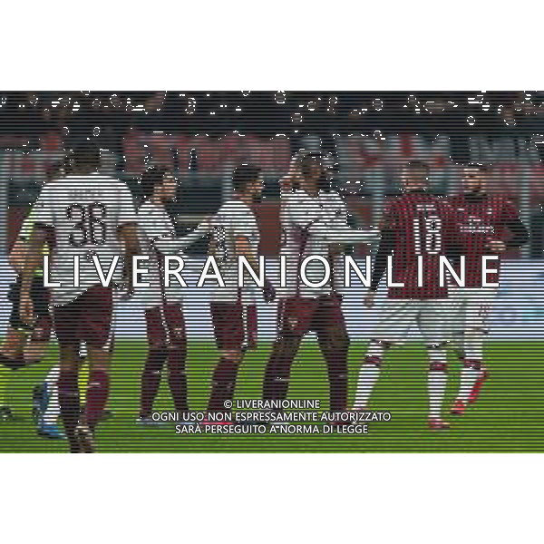 TIM Cup - Coppa Italia 2019/2020 Milano, Italia 28/01/2020 Milan vs Torino Nella foto: Ante Rebic (Milan), Nicolas Nkoulou (Torino) e Tomas Rincon (Torino) rissa FOTO FRANCESCO SCACCIANOCE -ALESSIO MARINI-AG ALDO LIVERANI SAS