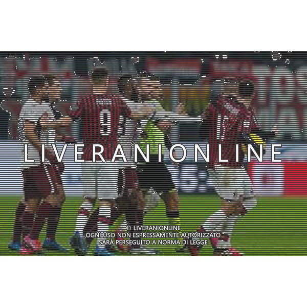 TIM Cup - Coppa Italia 2019/2020 Milano, Italia 28/01/2020 Milan vs Torino Nella foto: Ante Rebic (Milan), Nicolas Nkoulou (Torino) e Lorenzo De Silvestri (Torino) rissa FOTO FRANCESCO SCACCIANOCE -ALESSIO MARINI-AG ALDO LIVERANI SAS