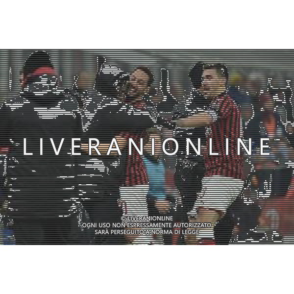 esultanza di Hakan Calhanoglu dopo il gol del 2 a 2 Milan Milan vs Torino Coppa Italia - quarti di finale Milano 28-01-2020 Stadio Giuseppe Meazza - San Siro foto Roberto Garavaglia - ag. Aldo Liverani sas / AGENZIA ALDO LIVERANI SAS