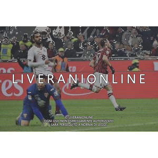 esultanza dopo il secondo gol di hakan Calhanoglu del 3 a 2 Milan Milan vs Torino Coppa Italia - quarti di finale Milano 28-01-2020 Stadio Giuseppe Meazza - San Siro foto Roberto Garavaglia - ag. Aldo Liverani sas / AGENZIA ALDO LIVERANI SAS