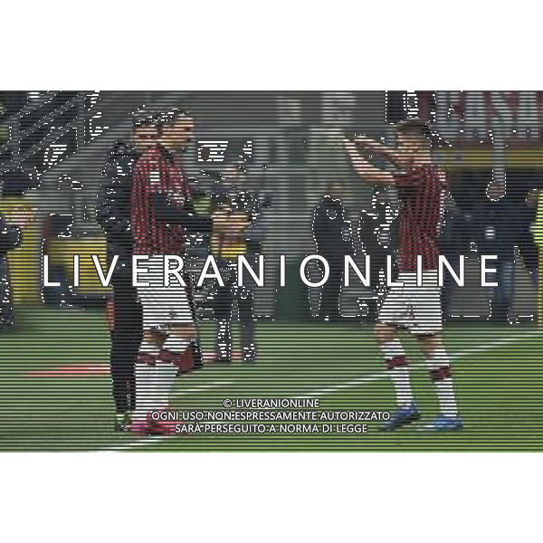 sostituzione di Piatek con zlatan Ibrahimovic Milan vs Torino Coppa Italia - quarti di finale Milano 28-01-2020 Stadio Giuseppe Meazza - San Siro foto Roberto Garavaglia - ag. Aldo Liverani sas / AGENZIA ALDO LIVERANI SAS
