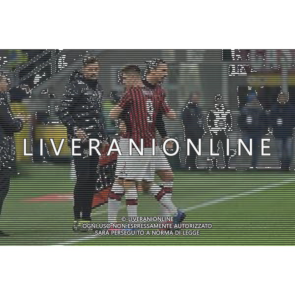sostituzione di Piatek con zlatan Ibrahimovic Milan vs Torino Coppa Italia - quarti di finale Milano 28-01-2020 Stadio Giuseppe Meazza - San Siro foto Roberto Garavaglia - ag. Aldo Liverani sas / AGENZIA ALDO LIVERANI SAS