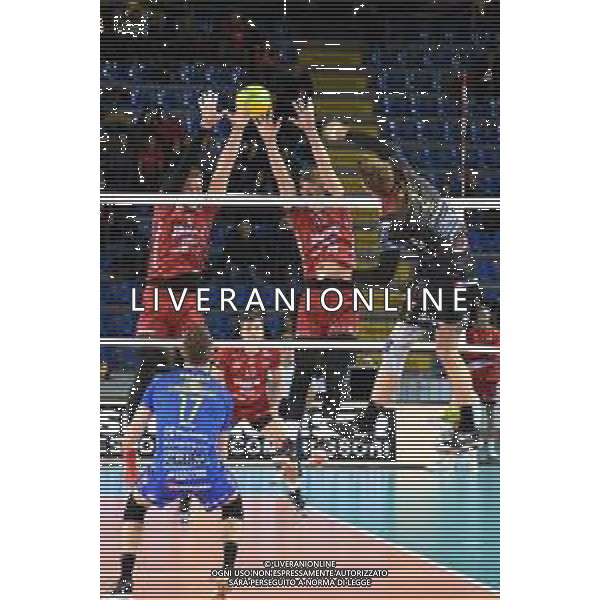 Volley Champions League Men 2019/2020 Civitanova, Italia 28/01/2020 Cucine Lube Civitanova vs Jihostroj Ceske Budejovice Nella foto: Schiacciata Kovar Jiri (Cucine Lube Civitanova) ©Roberto Bartomeoli-Alessio Marini / AGENZIA ALDO LIVERANI SAS