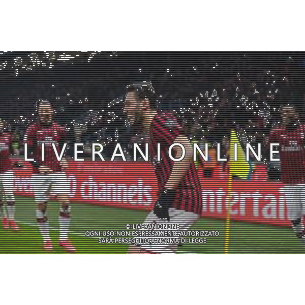 TIM Cup - Coppa Italia 2019/2020 Milano, Italia 28/01/2020 Milan vs Torino Nella foto: Hakan Calhanoglu (Milan) esultanza gol ©Francesco Scaccianoce-Alessio Marini / AGENZIA ALDO LIVERANI SAS
