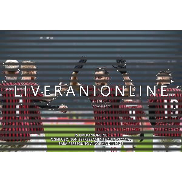 TIM Cup - Coppa Italia 2019/2020 Milano, Italia 28/01/2020 Milan vs Torino Nella foto: Hakan Calhanoglu (Milan) esultanza gol ©Francesco Scaccianoce-Alessio Marini / AGENZIA ALDO LIVERANI SAS