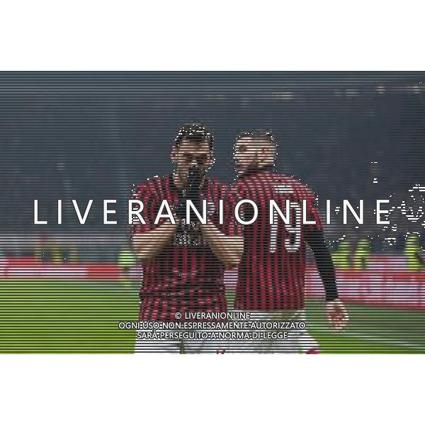 TIM Cup - Coppa Italia 2019/2020 Milano, Italia 28/01/2020 Milan vs Torino Nella foto: Hakan Calhanoglu (Milan) esultanza gol ©Francesco Scaccianoce-Alessio Marini / AGENZIA ALDO LIVERANI SAS