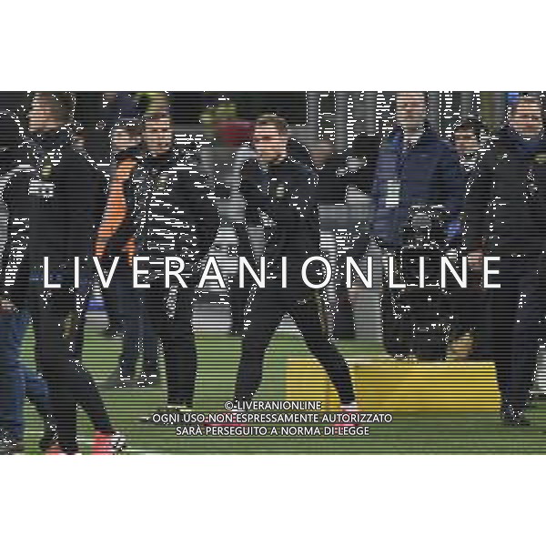 Christian Eriksen in campo nel prepartita per il riscaldamento Inter vs Fiorentina Coppa Italia - quarti di finale Milano 29-01-2020 Stadio Giuseppe Meazza - San Siro foto Roberto Garavaglia - ag. Aldo Liverani sas/ AGENZIA ALDO LIVERANI SAS