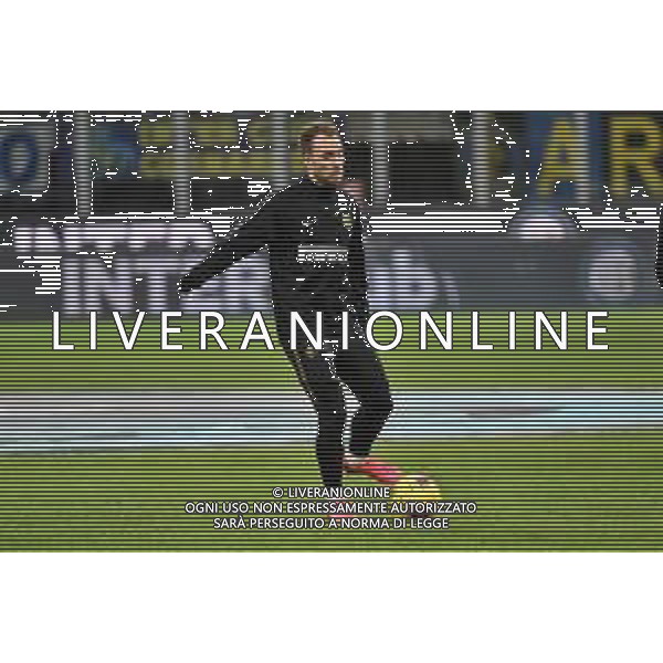 Christian Eriksen in campo nel prepartita per il riscaldamento Inter vs Fiorentina Coppa Italia - quarti di finale Milano 29-01-2020 Stadio Giuseppe Meazza - San Siro foto Roberto Garavaglia - ag. Aldo Liverani sas/ AGENZIA ALDO LIVERANI SAS