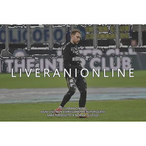 Christian Eriksen in campo nel prepartita per il riscaldamento Inter vs Fiorentina Coppa Italia - quarti di finale Milano 29-01-2020 Stadio Giuseppe Meazza - San Siro foto Roberto Garavaglia - ag. Aldo Liverani sas/ AGENZIA ALDO LIVERANI SAS