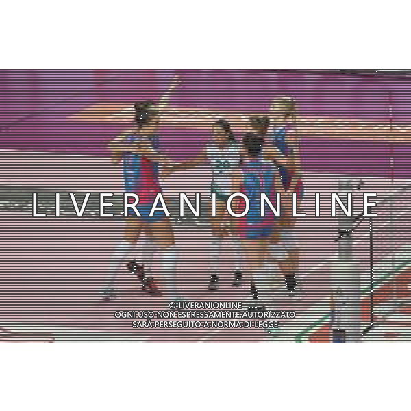 Volley Coppa Italia Femminile 2019/2020 Novara, Italia 29/01/2020 Igor Gorgonzola Novara vs Saugella Monza Nella foto: Esultanza Saugella Monza FOTO LISA GUGLIELMI-ALESSIO MARINI-AG ALDO LIVERANI SAS