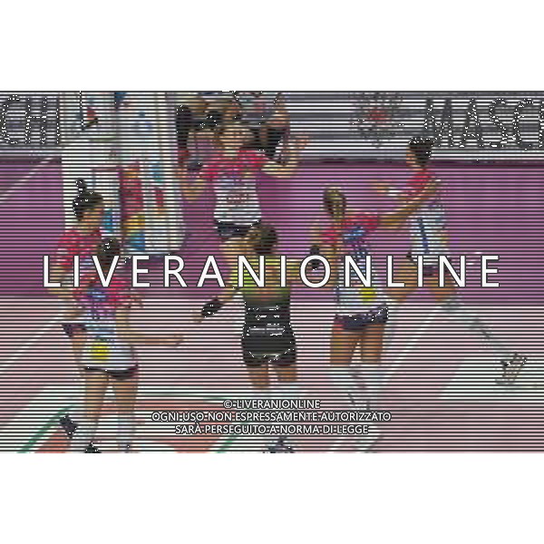 Volley Coppa Italia Femminile 2019/2020 Novara, Italia 29/01/2020 Igor Gorgonzola Novara vs Saugella Monza Nella foto: Esultanza Igor Gorgonzola Novara FOTO LISA GUGLIELMI-ALESSIO MARINI-AG ALDO LIVERANI SAS
