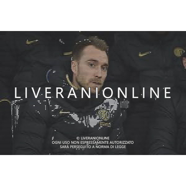 il nuovo acquisto dell\'inter Christian Eriksen in panchina Inter vs Fiorentina Coppa Italia - quarti di finale Milano 29-01-2020 Stadio Giuseppe Meazza - San Siro foto Roberto Garavaglia - ag. Aldo Liverani sas/ AGENZIA ALDO LIVERANI SAS