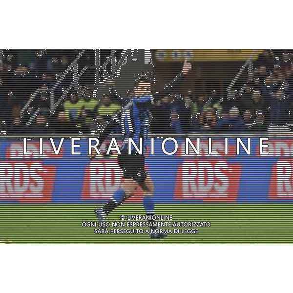 esultanza di antonio Candreva dopo il gol del 1 a 0 Inter Inter vs Fiorentina Coppa Italia - quarti di finale Milano 29-01-2020 Stadio Giuseppe Meazza - San Siro foto Roberto Garavaglia - ag. Aldo Liverani sas/ AGENZIA ALDO LIVERANI SAS