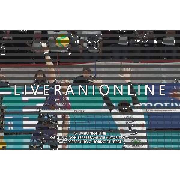 Volley Champions League Men 2019/2020 Perugia, Italia 29/01/2020 Sir Sicoma Monini Perugia vs Tours VB Nella foto: aleksandar atanasijevic (n.14 opposto sir safety conad perugia) schiaccia FOTO LORIS CERQUIGLINI-ALESSIO MARINI-AG ALDO LIVERANI SAS