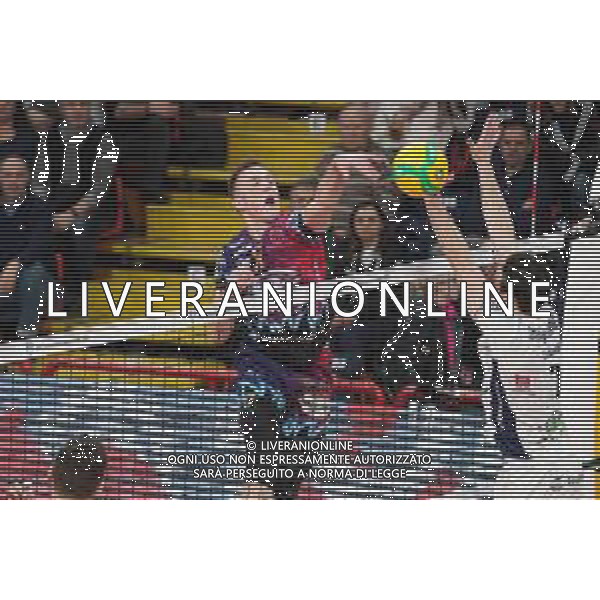 Volley Champions League Men 2019/2020 Perugia, Italia 29/01/2020 Sir Sicoma Monini Perugia vs Tours VB Nella foto: oleh plotnytskyi (n.17 schiacciatore sir safety conad perugia) schiaccia FOTO LORIS CERQUIGLINI-ALESSIO MARINI-AG ALDO LIVERANI SAS