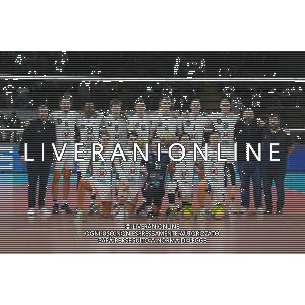 Volley Champions League Men 2019/2020 Perugia, Italia 29/01/2020 Sir Sicoma Monini Perugia vs Tours VB Nella foto: formazione tours vb FOTO LORIS CERQUIGLINI-ALESSIO MARINI-AG ALDO LIVERANI SAS
