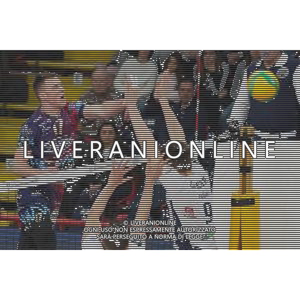 Volley Champions League Men 2019/2020 Perugia, Italia 29/01/2020 Sir Sicoma Monini Perugia vs Tours VB Nella foto: soleh plotnytskyi (n.17 schiacciatore sir safety conad perugia) schiaccia FOTO LORIS CERQUIGLINI-ALESSIO MARINI-AG ALDO LIVERANI SAS