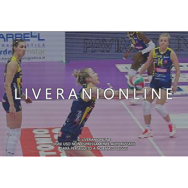 Volley Coppa Italia Femminile 2019/2020 Conegliano, Italia 29/01/2020 Imoco Volley Conegliano vs Reale Mutua Fenera Chieri Nella foto: Difesa di Kimberly Hill FOTO FLAVIO PAVANELLO-ALESSIO MARINI-AG ALDO LIVERANI SAS